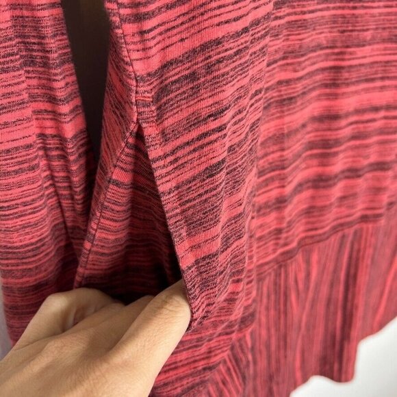 Toad&Co Red Striped Casual Tunic Shirt – Women’s L, Long Sleeve Round Neck Top - Picture 6 of 9